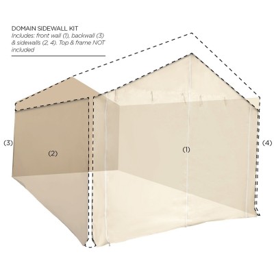 Caravan Canopy Side Wall Kit for Domain Carport, White   
